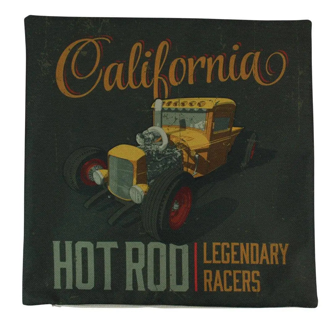 California Hot Rod | Pillow Cover | Gift for Him | Throw Pillow |  Pillow | Dad Gift | Gift ideas | Hot Rod | Room Decor | Classic Car by UniikPillows