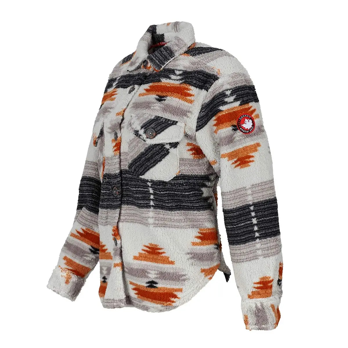 Canada Weather Gear Women's Aztec Printed Sherpa Shacket by PROOZY