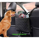 Car Handbag Holder Leather Seat Back Car Organizer for Purse or Bag, Pet Barrier by Js House