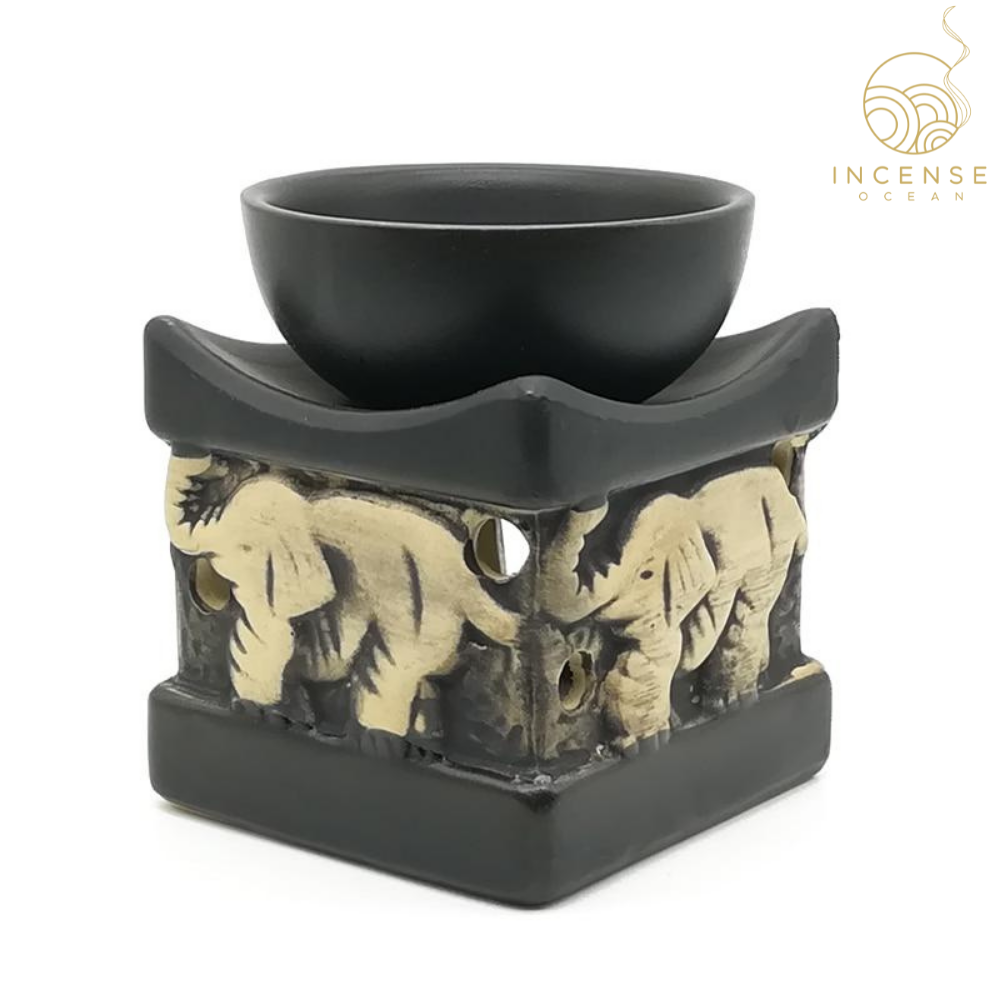 Ceramic Elephant Essential Oil Burner by incenseocean