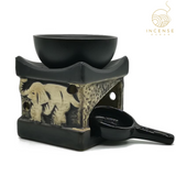 Ceramic Elephant Essential Oil Burner by incenseocean