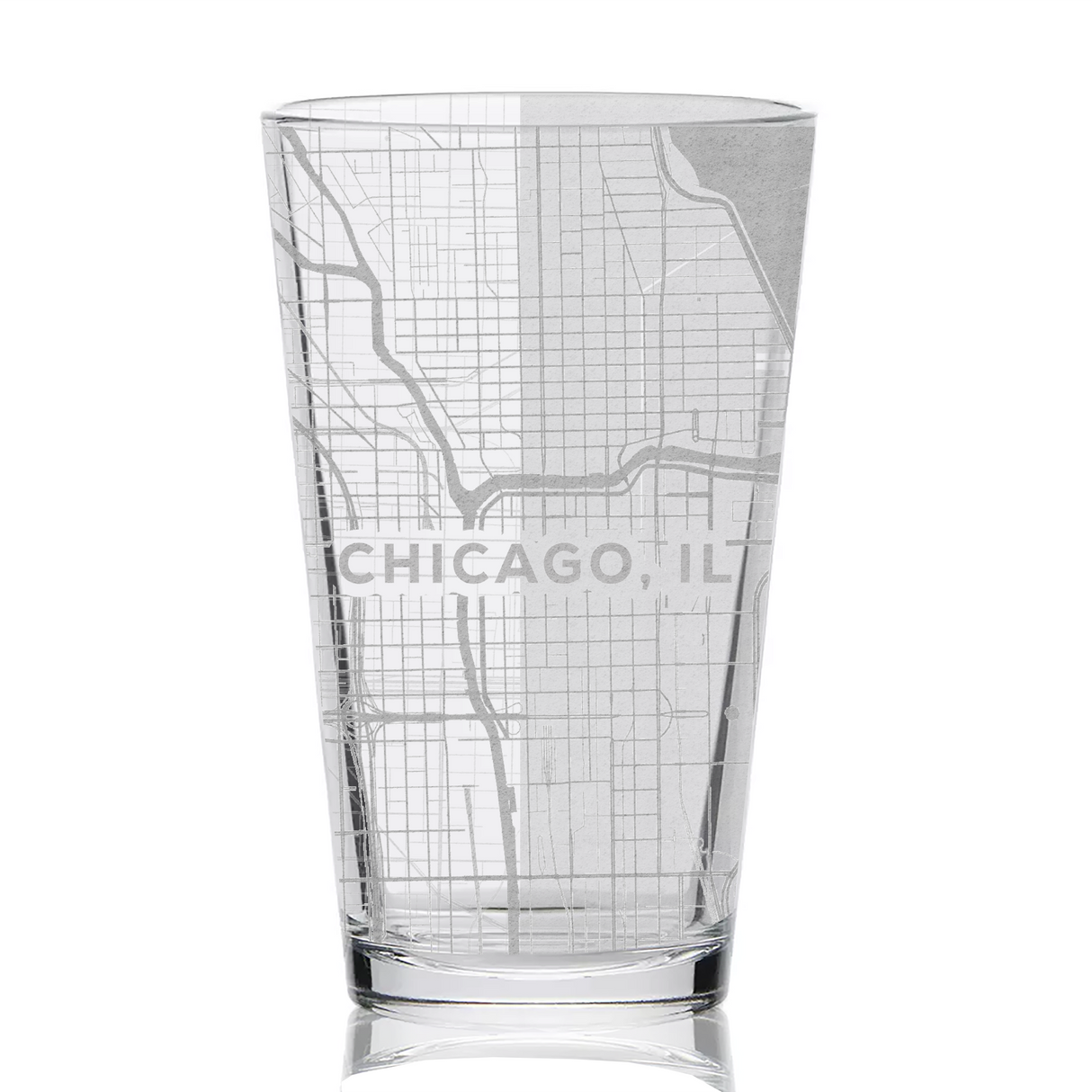 CITY STREET MAP Pint Glasses by LumEngrave