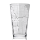 CITY STREET MAP Pint Glasses by LumEngrave