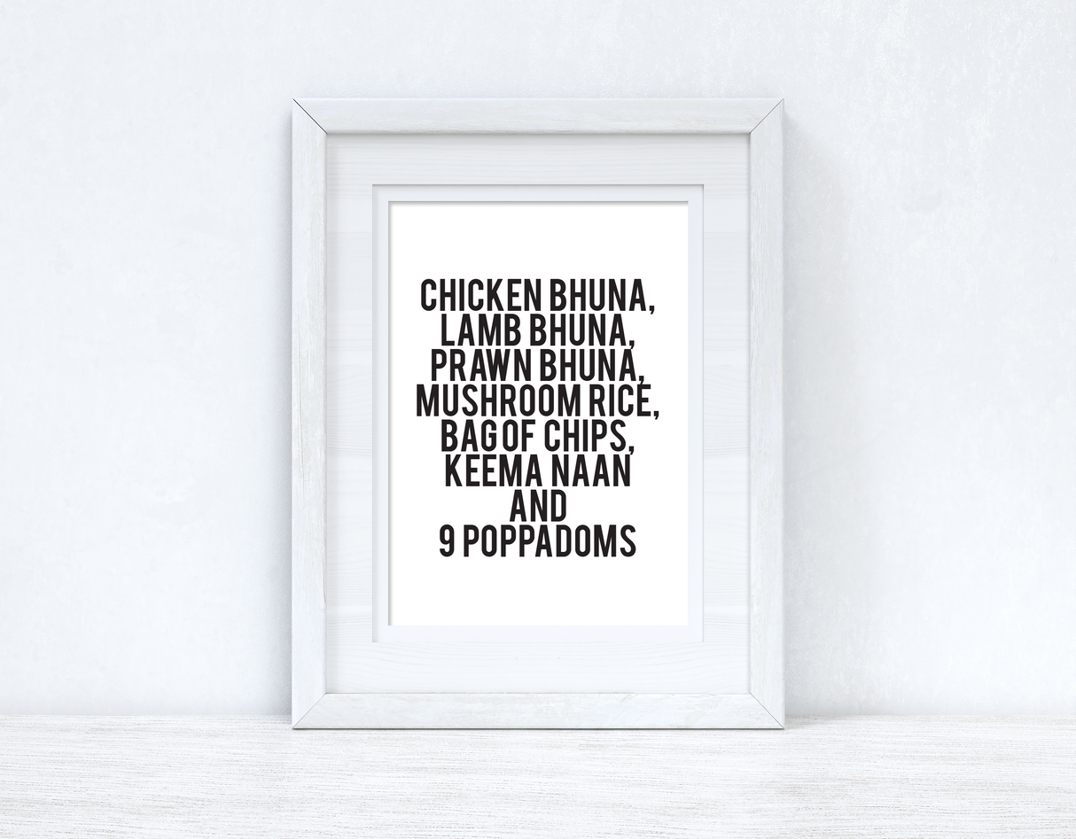 Chicken Bhuna 1 Gavin & Stacey Kitchen Funny Simple Wall Decor Print by WinsterCreations™ Official Store