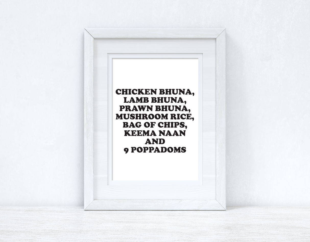 Chicken Bhuna 2 Gavin & Stacey Kitchen Funny Simple Wall Decor Print by WinsterCreations™ Official Store