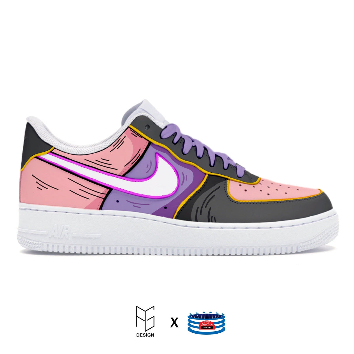 "Childish Dragon" Nike Air Force 1 Low Shoes by Stadium Custom Kicks