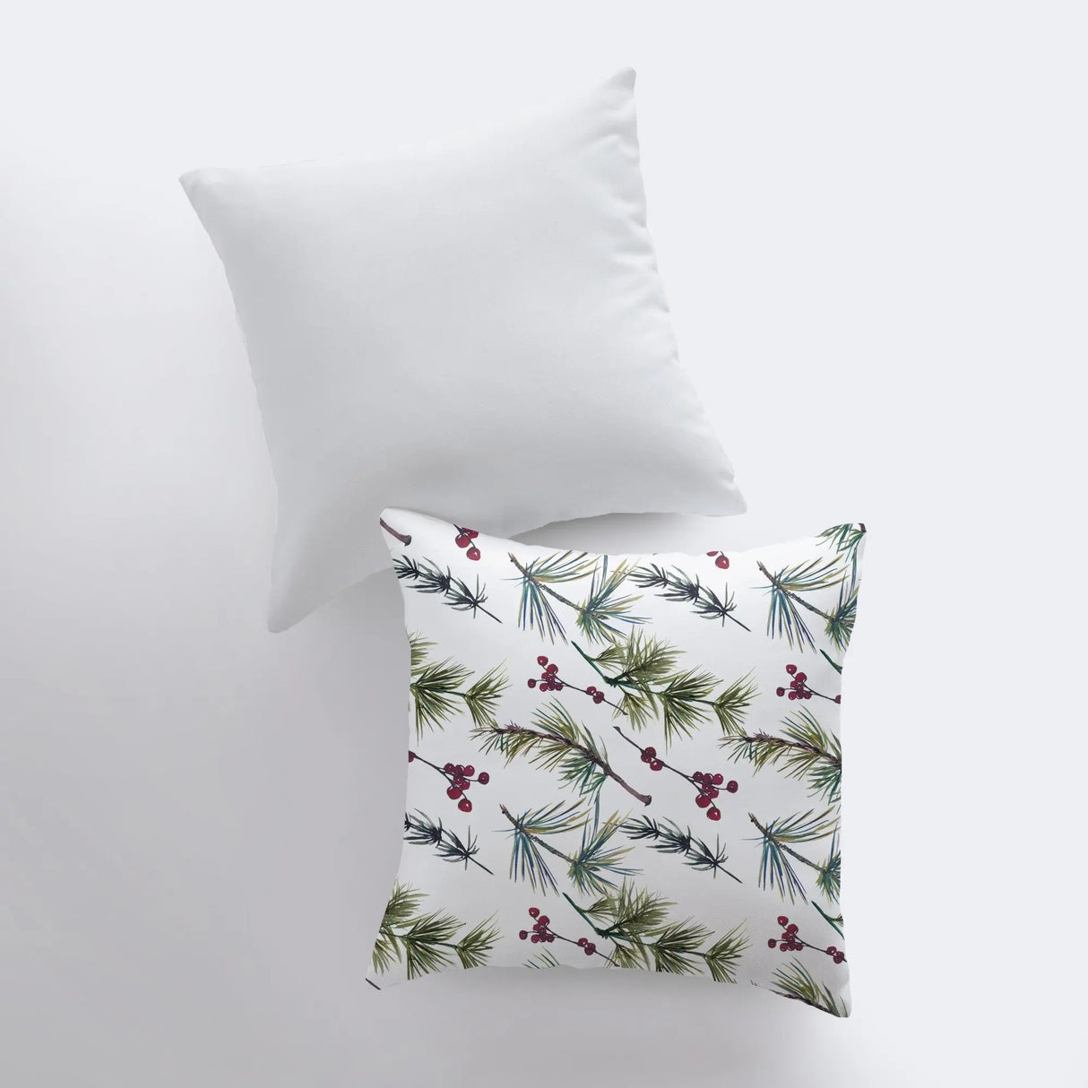 Christmas Holly Berries and Twigs Throw Pillow Cover |  Pillow Cover | Holiday Decor | Unique Home Decor | Home Decor Modern | Room Decor by UniikPillows