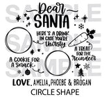 Dear Santa Christmas Eve DIY Create Own Plate / Tray Black Vinyl Christmas Sticker by WinsterCreations™ Official Store