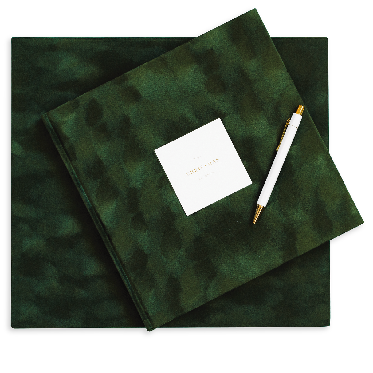 Our Christmas Memories (Gift Set): A Family Traditions Keepsake (Velvet Evergreen) by Promptly Journals