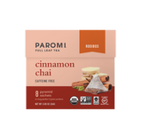 Organic Cinnamon Chai Rooibos Tea, Caffeine Free, in Pyramid Tea Bags by Paromi Tea