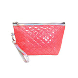 Quilted Shiny Puffer Pouch Bag by Madeline Love