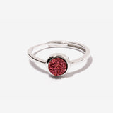 Cove Fuchsia Druzy Silver Ring by Little Sky Stone