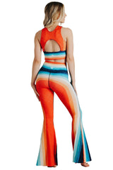 Retro Rainbow Printed Bell Bottoms by Yoga Democracy