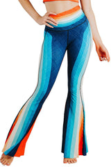 Retro Rainbow Printed Bell Bottoms by Yoga Democracy