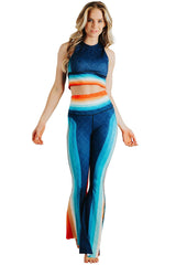 Retro Rainbow Printed Bell Bottoms by Yoga Democracy