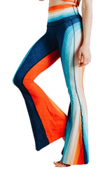 Retro Rainbow Printed Bell Bottoms by Yoga Democracy