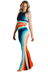 Retro Rainbow Printed Bell Bottoms by Yoga Democracy