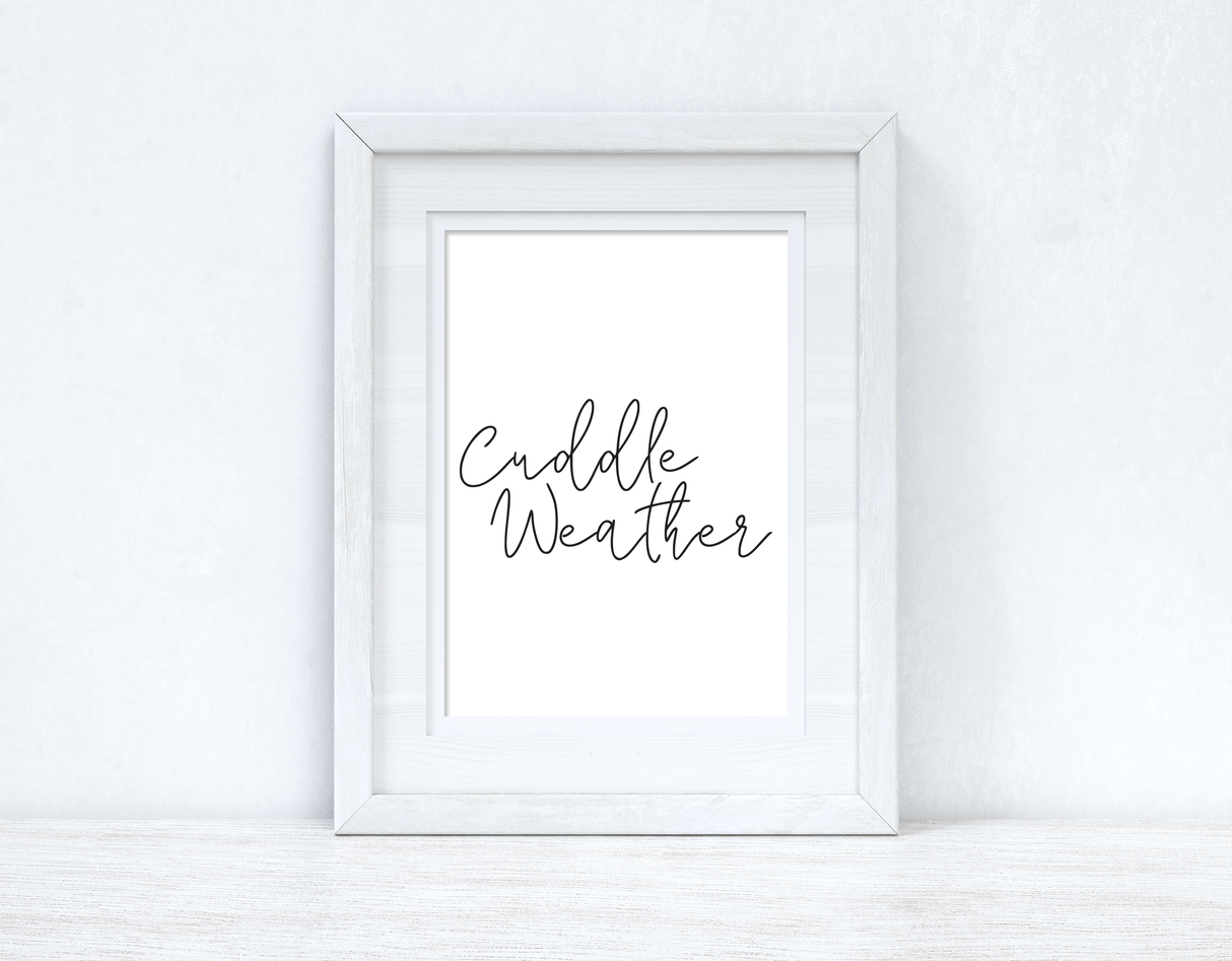 Cuddle Weather Autumn Seasonal Wall Home Decor Print by WinsterCreations™ Official Store