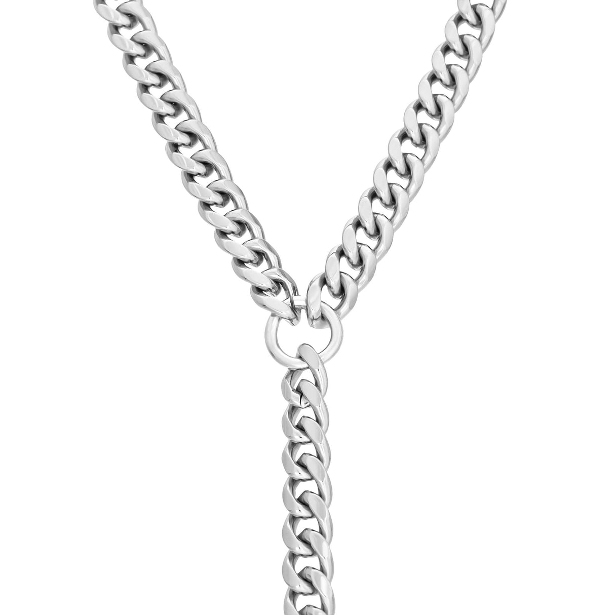 Curb Chain Lariat by eklexic jewelry