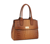 Fashion Classic Croco Top Handle Satchel by hfstylish