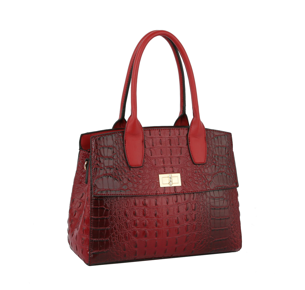 Fashion Classic Croco Top Handle Satchel by hfstylish