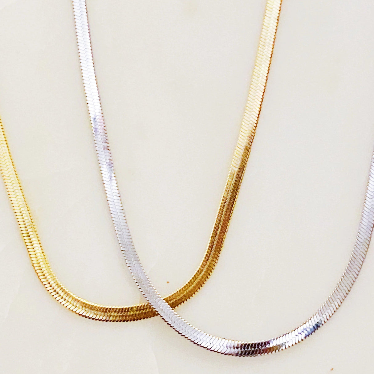 Simply Herringbone Chain Necklace by Ellisonyoung.com