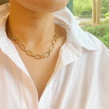 Amber Boxy Chain Necklace by Ellisonyoung.com