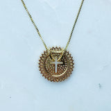 Shine Circle Cross Necklace by Ellisonyoung.com