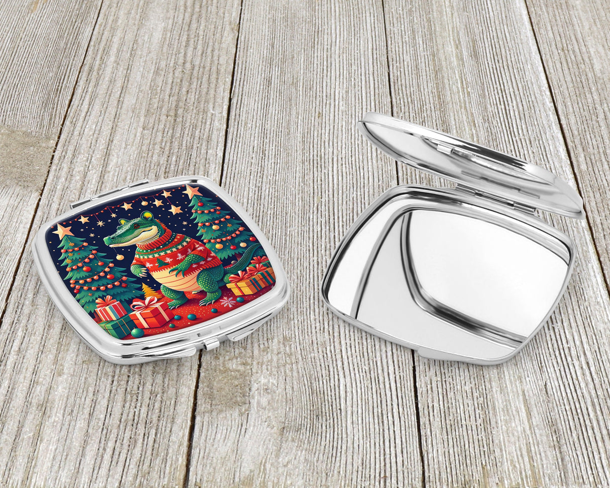 Alligator Christmas Compact Mirror by Caroline's Treasures