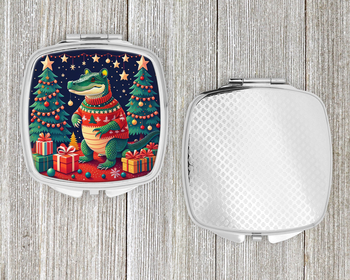 Alligator Christmas Compact Mirror by Caroline's Treasures