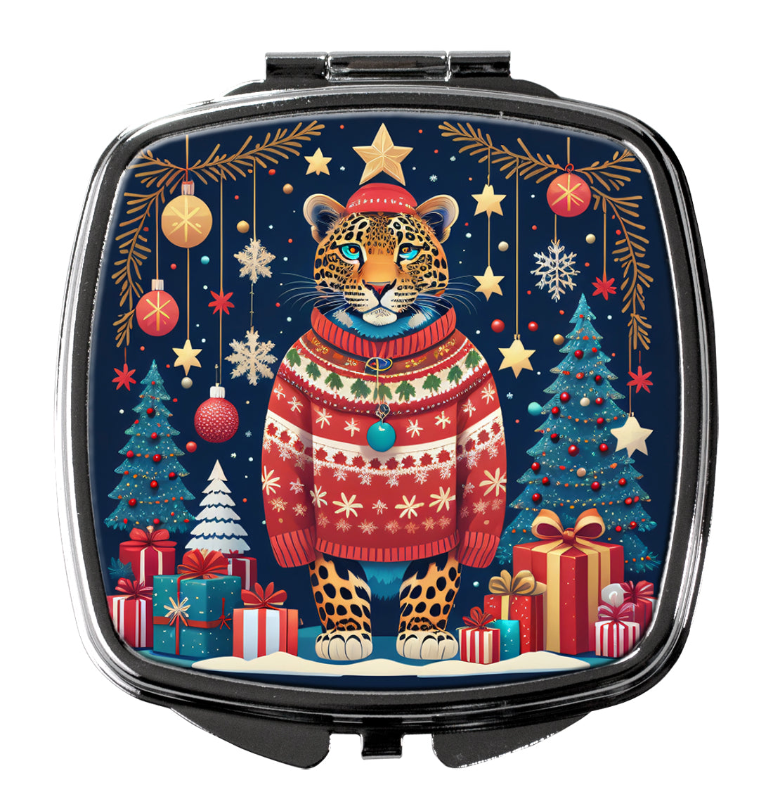 Leopard Christmas Compact Mirror by Caroline's Treasures