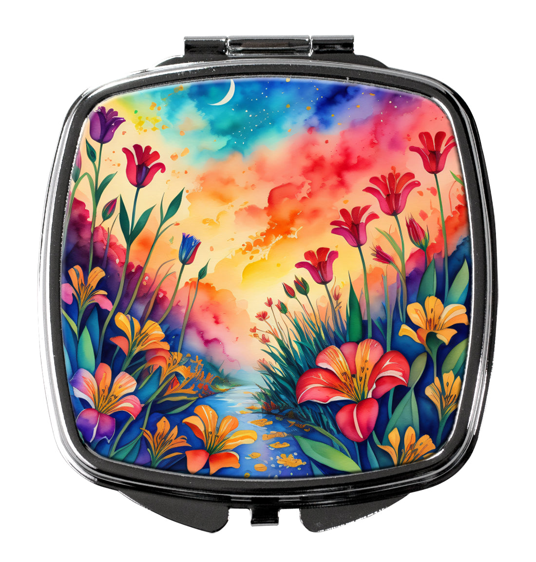 Colorful Alstroemerias Compact Mirror by Caroline's Treasures