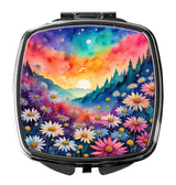 Colorful Asters Compact Mirror by Caroline's Treasures