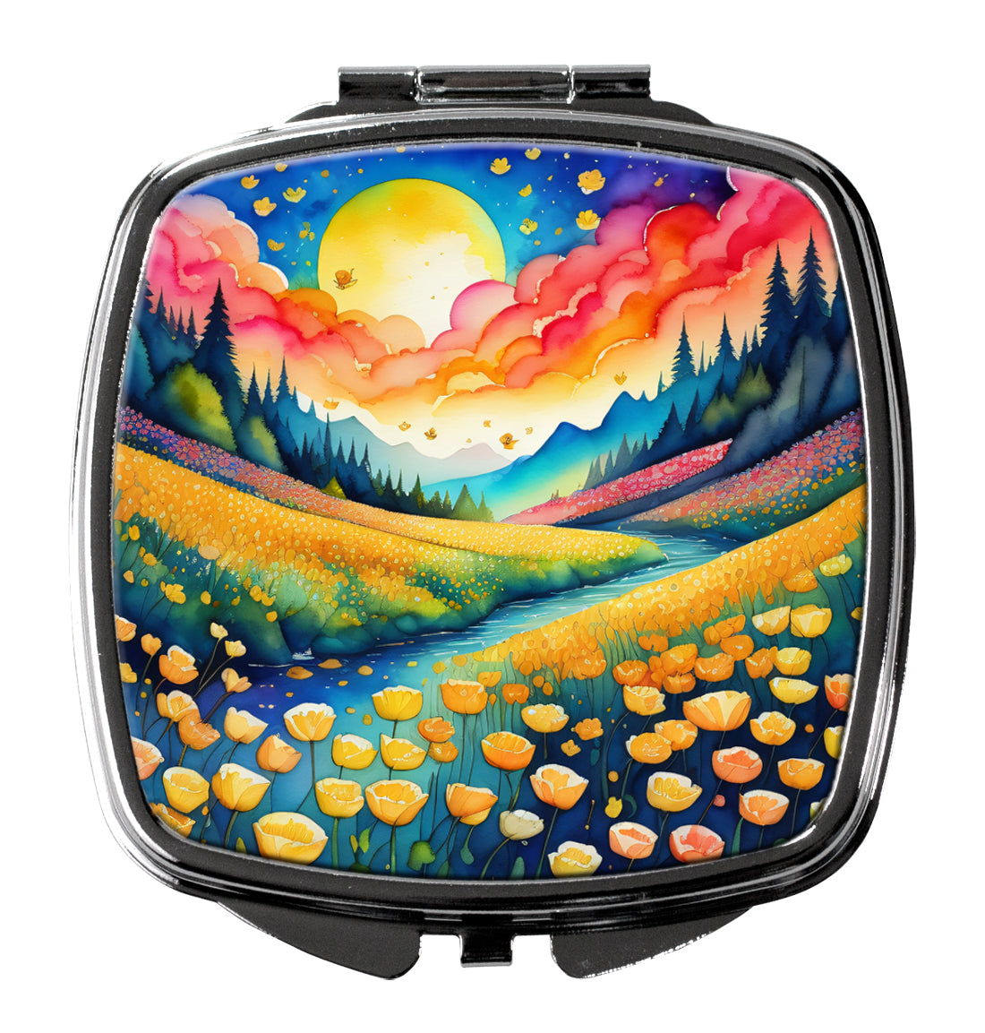 Colorful Buttercups Compact Mirror by Caroline's Treasures