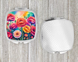 Colorful Carnations Compact Mirror by Caroline's Treasures