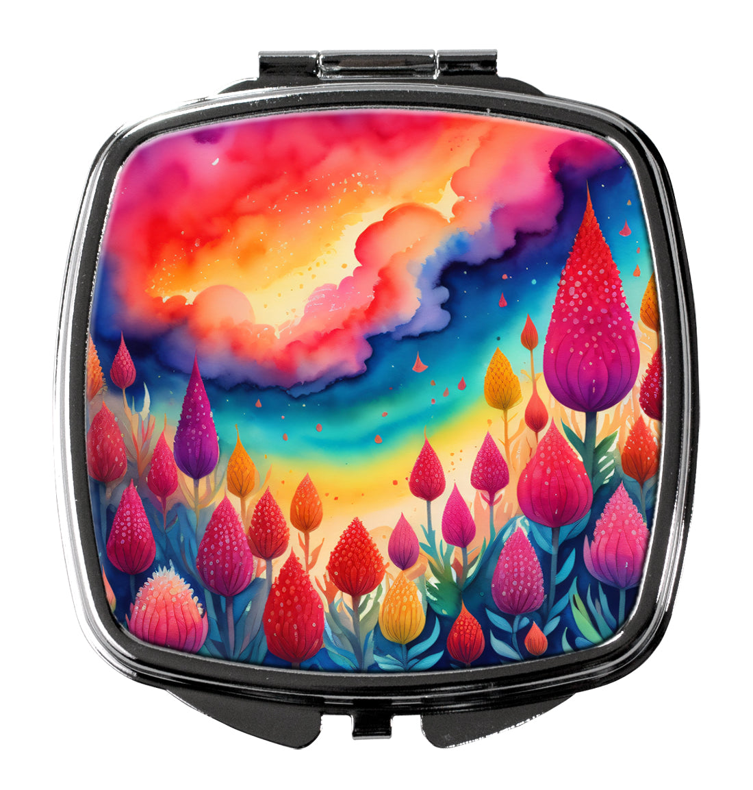 Colorful Celosia Compact Mirror by Caroline's Treasures