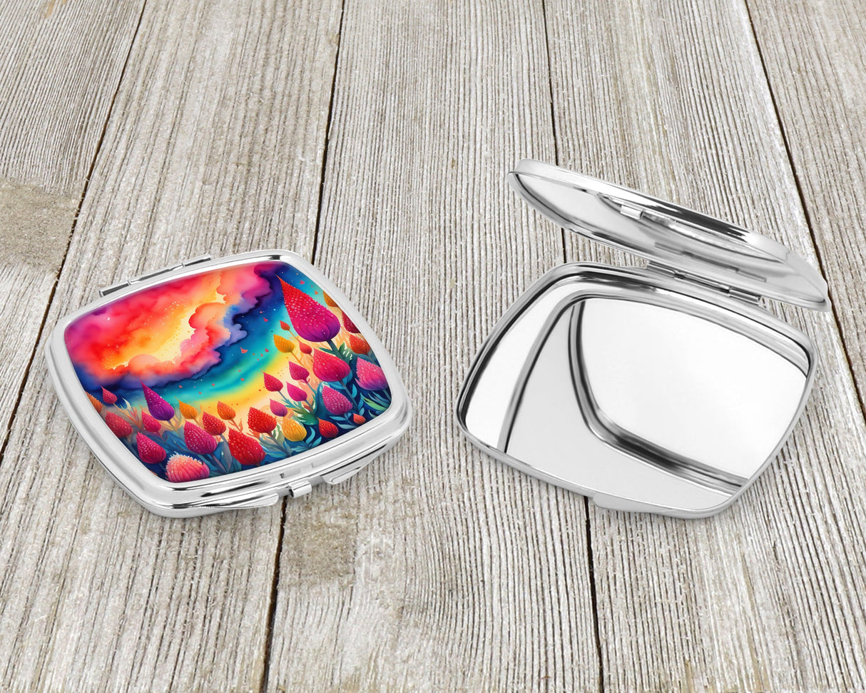 Colorful Celosia Compact Mirror by Caroline's Treasures