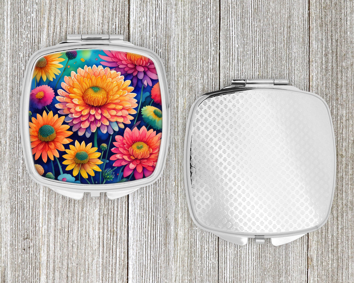 Colorful Chrysanthemums Compact Mirror by Caroline's Treasures