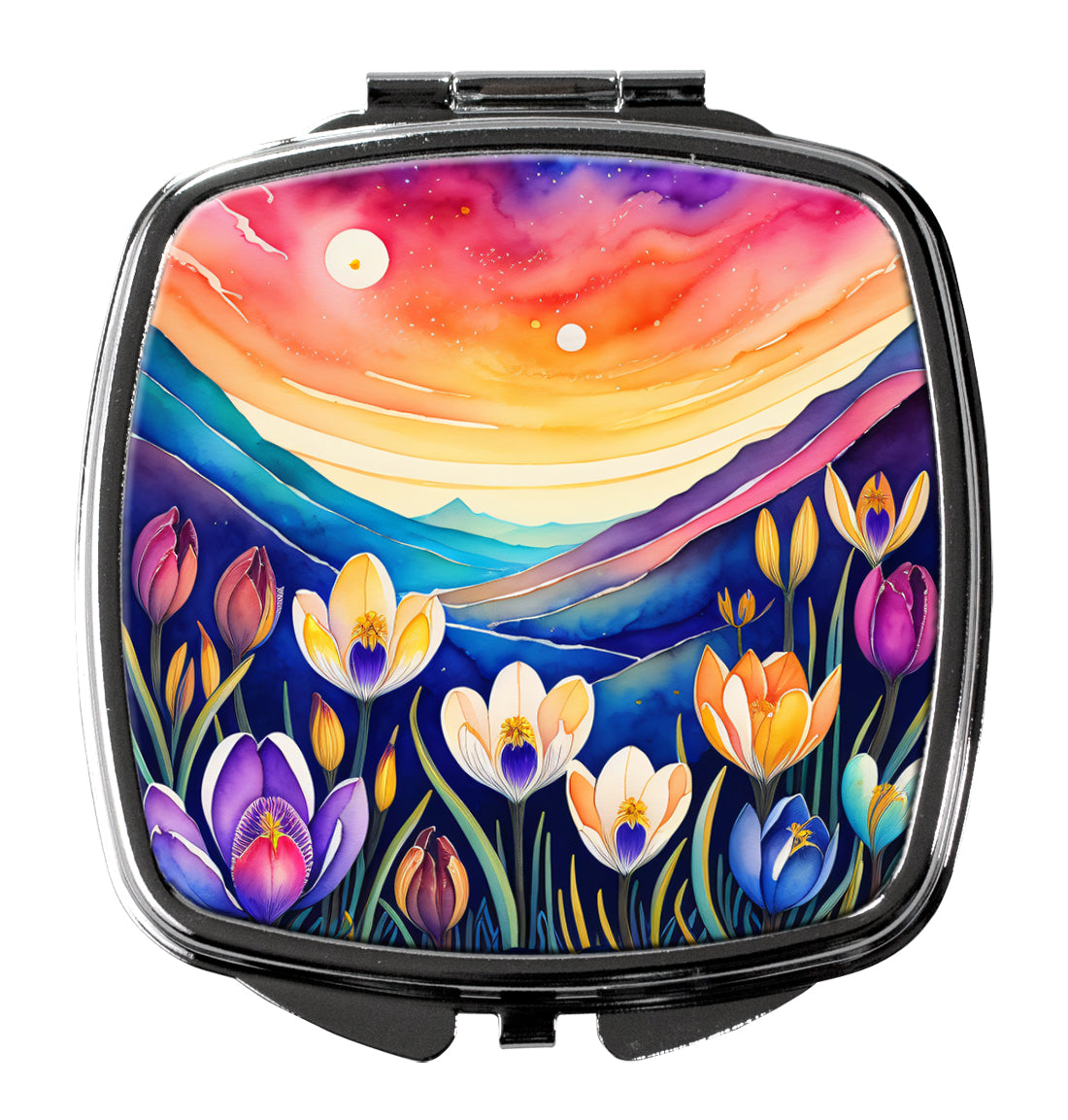 Colorful Crocus Compact Mirror by Caroline's Treasures