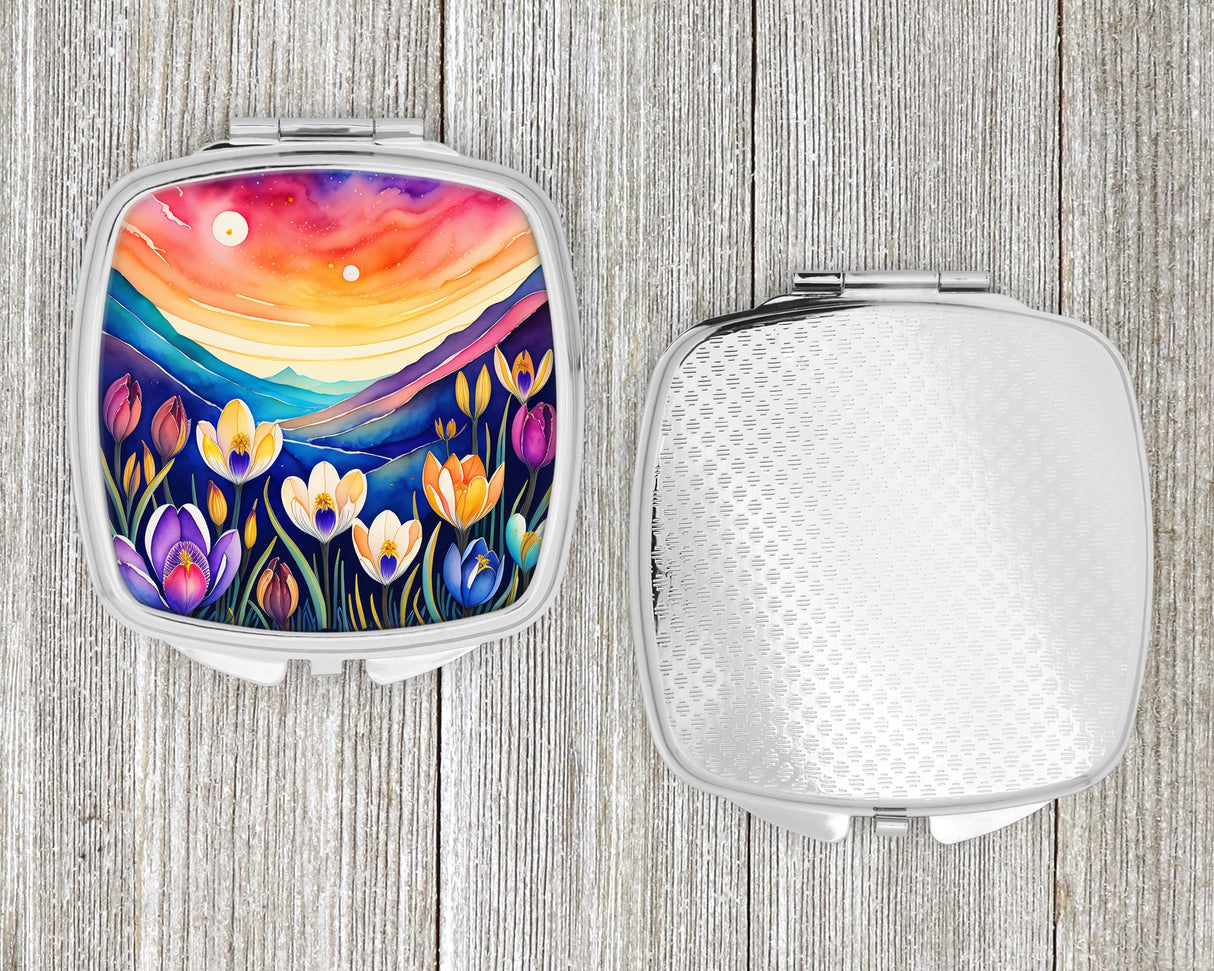 Colorful Crocus Compact Mirror by Caroline's Treasures