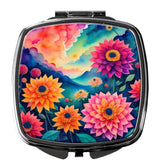 Colorful Dahlias Compact Mirror by Caroline's Treasures