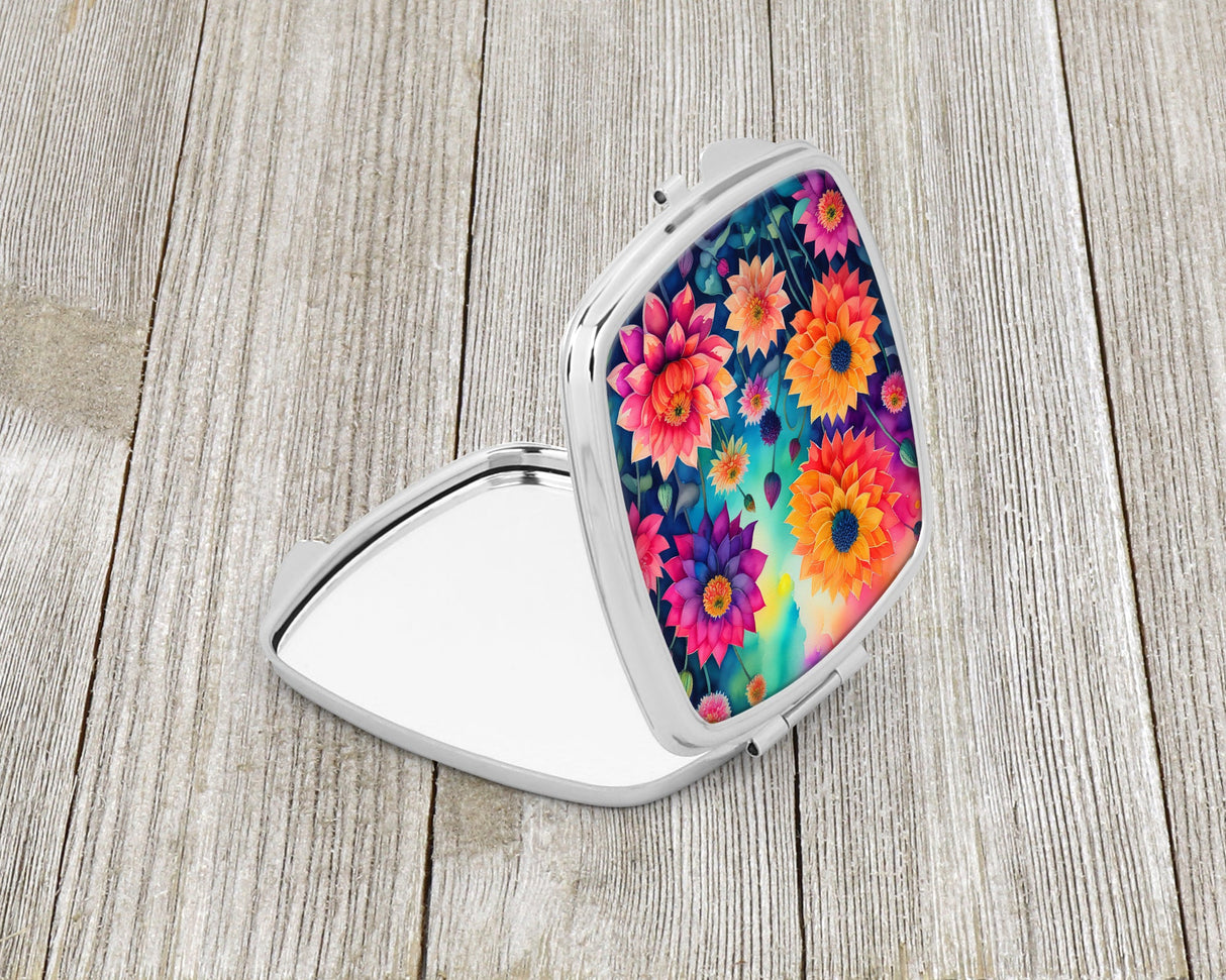 Colorful Dahlias Compact Mirror by Caroline's Treasures