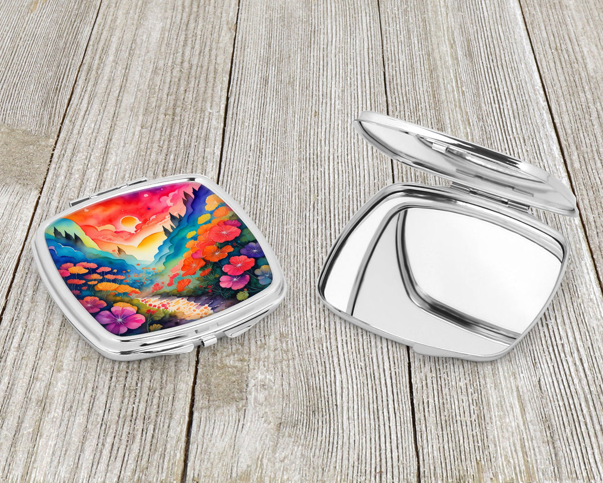 Colorful Geraniums Compact Mirror by Caroline's Treasures