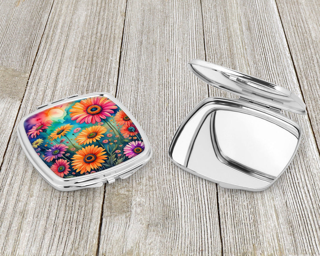 Colorful Gerbera Daisies Compact Mirror by Caroline's Treasures