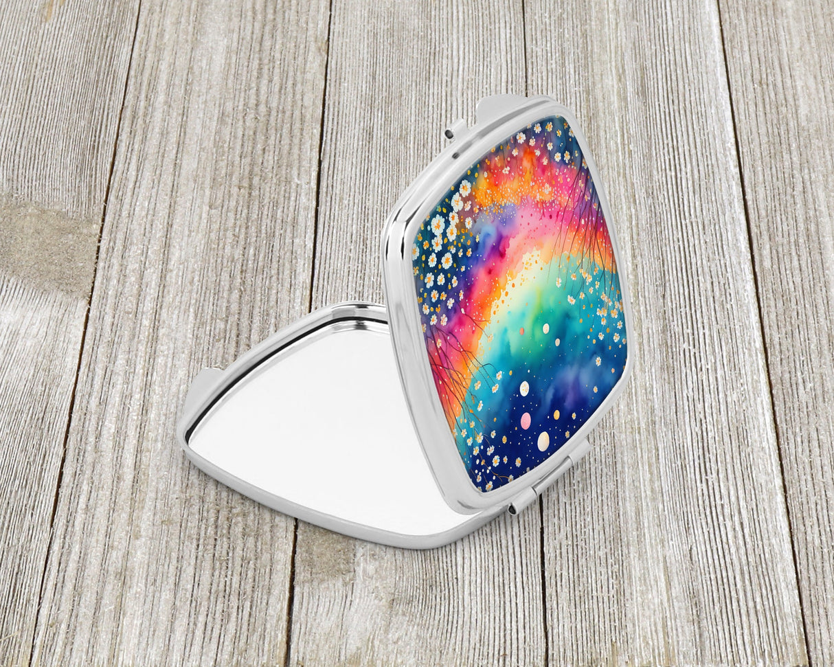 Colorful Gypsophila Compact Mirror by Caroline's Treasures