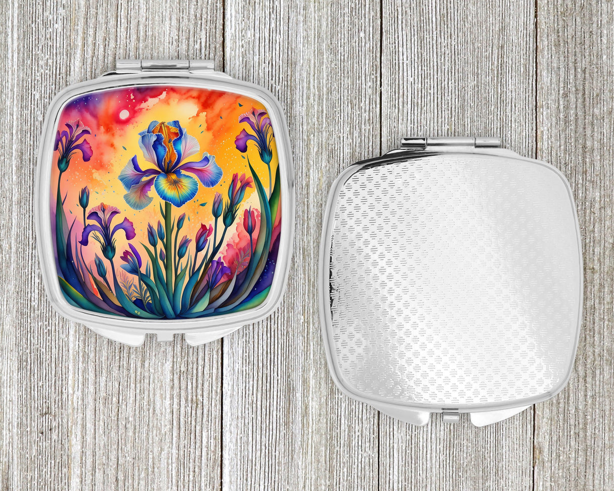 Colorful Iris Compact Mirror by Caroline's Treasures