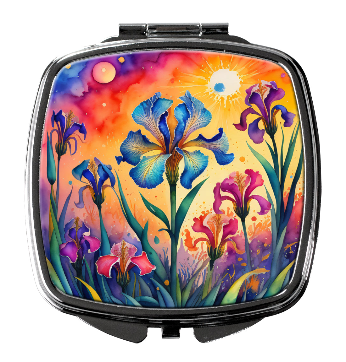 Colorful Iris Compact Mirror by Caroline's Treasures