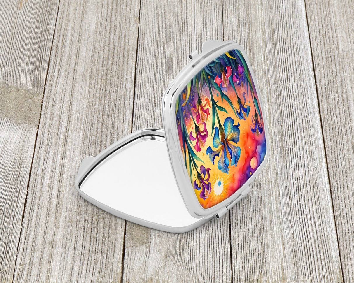 Colorful Iris Compact Mirror by Caroline's Treasures