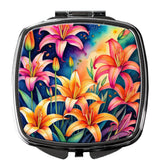 Colorful Lilies Compact Mirror by Caroline's Treasures