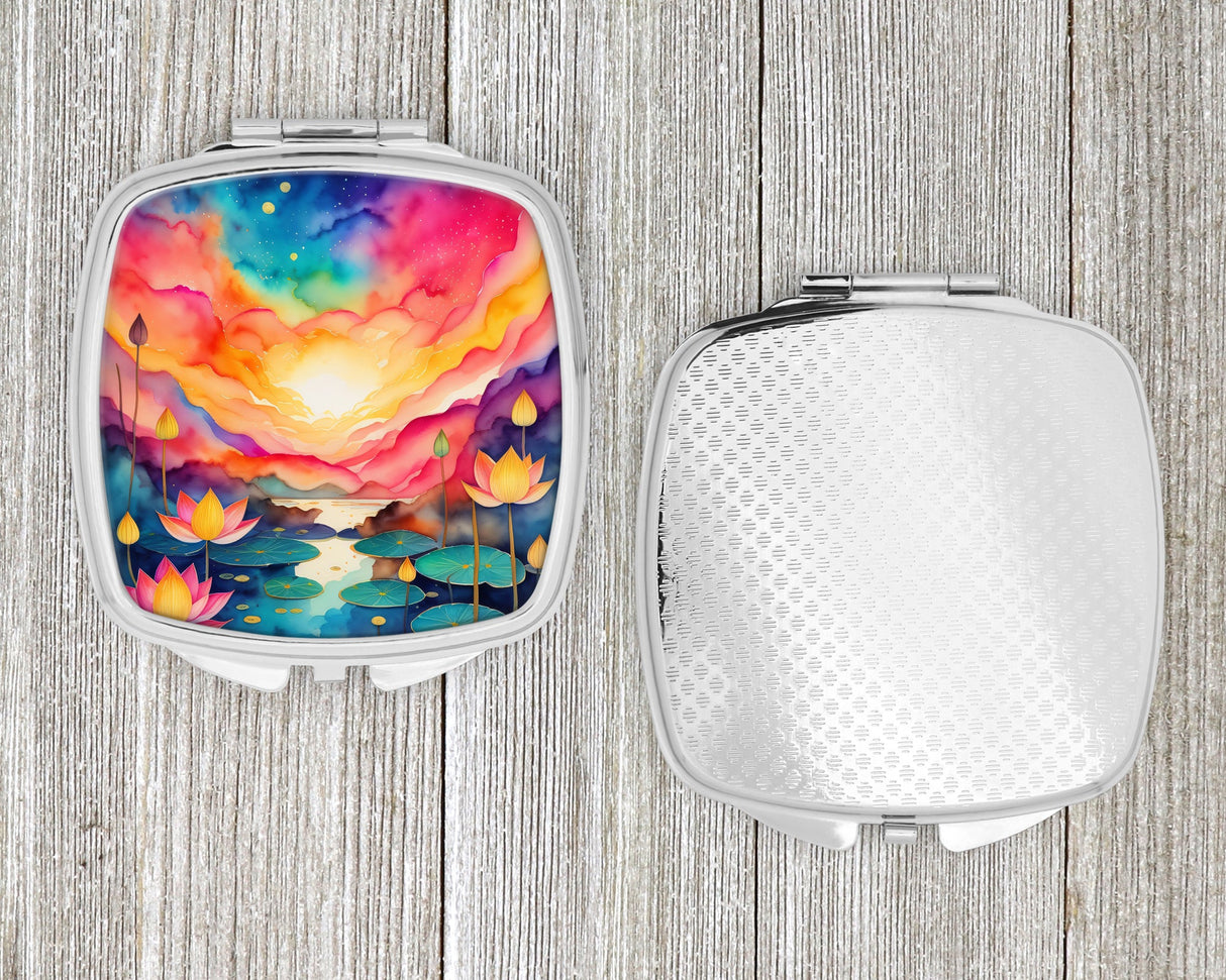 Colorful Lotus Compact Mirror by Caroline's Treasures